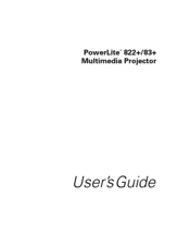 Epson PowerLite 822+ User Manual