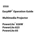 Epson V11H295020 - PowerLite 85 XGA LCD Projector Operation Manual