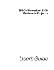 Epson PowerLite 9300i - PowerLite 9300NL Multimedia Projector User Manual