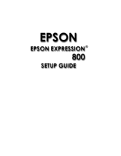 Epson Expression  800 Setup Manual
