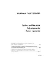 Epson WorkForce Pro GT-S50 Notices And Warranty