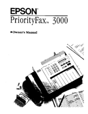 Epson PriorityFAX 3000 Owner's Manual