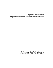 Epson ELPDC05 - High Resolution Document Imager Camera User Manual