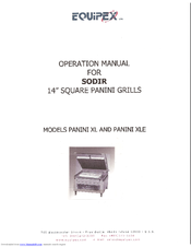 Equipex PANINI XL Operation Manual