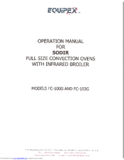 Equipex SODIR FC-100G Operation Manual