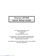 Everex StepNote LM7WE Quick Setup Manual