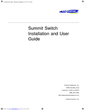Extreme Networks Summit Summit2 Installation And User Manual