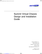 Extreme Networks Virtual Chassis Installation Manual