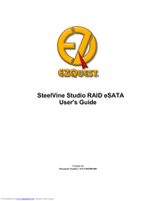 Ezquest SteelVine Studio RAID eSATA User Manual