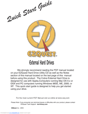 Ezquest Cobra+ FW400 Slim FW/USB2 Quick Start Manual