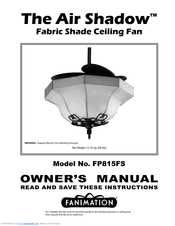 Fanimation Air Shadow FP815FS Owner's Manual