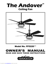 Fanimation Andover FP5220 Series Owner's Manual
