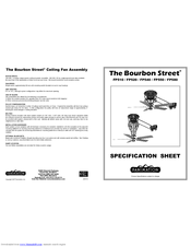 Fanimation Bourbon Street FP580 Series Specification Sheet