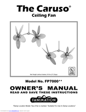 Fanimation The Caruso FP7000 Series Owner's Manual
