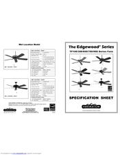 Fanimation Edgewood TF900 Series Specification Sheet