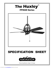 Fanimation Huxley FP5620 Series Specification Sheet