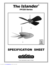 Fanimation Islander FP320 Series Specification Sheet