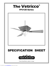 Fanimation Vetricco FP3120 Series Specification Sheet