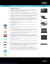 Sony VAIO VPCEC3AFX/BJ Specifications