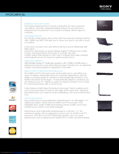 Sony VAIO VPCEC4BFX/BJ Specifications