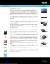 Sony VAIO VPCEE21FX/BI Specifications