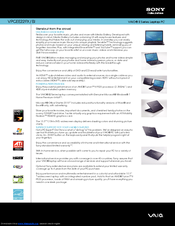 Sony VAIO VPCEE22FX/BI Specifications