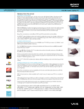 Sony VAIO VPCEE22FX/T Specifications
