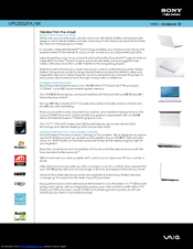Sony VAIO VPCEE32FX/WI Specification Sheet