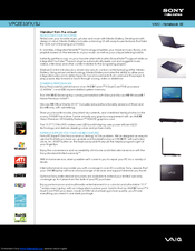 Sony VAIO VPCEE33FX/BJ Specification Sheet