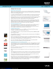 Sony VAIO VPCEE37FX/WI Specification Sheet