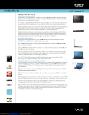 Sony VPCEE3WFX Specification Sheet