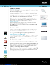 Sony VAIO VPCEE3WFX/WI Specification Sheet