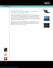 Sony VAIO VPCEE43FX/BJ Specification Sheet