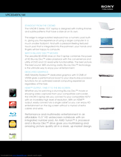 Sony VAIO VPCEE45FX/WI Specification Sheet