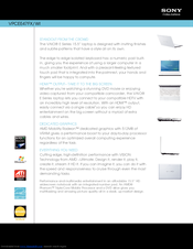 Sony VAIO VPCEE47FX/WI Specification Sheet