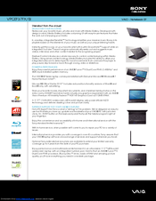 Sony VPCEF37FX Specification Sheet