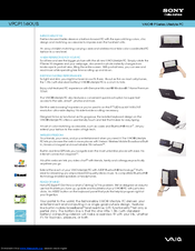 Sony VAIO VPCP114KX/B Specification Sheet