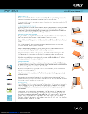 Sony VAIO VPCP114KX/D Specification Sheet
