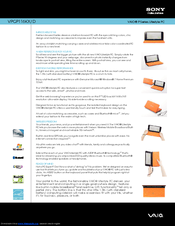 Sony VAIO VPCP116KX/D Specification Sheet