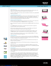 Sony VAIO VPCP116KX/P Specification Sheet