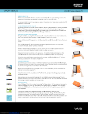 Sony VAIO VPCP118KX/D Specification Sheet