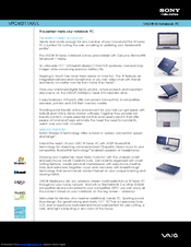 Sony VAIO VPCW211AX/L Specification Sheet