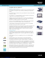 Sony VAIO VPCW215AX/L Specification Sheet