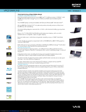 Sony VAIO VPCZ13AHX/XQ Specifications