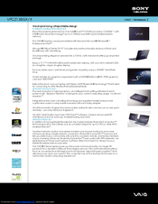 Sony VAIO VPCZ13BGX/X Specifications