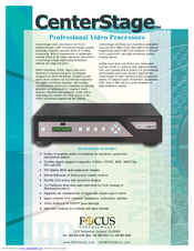 Focus CS-HD Specifications