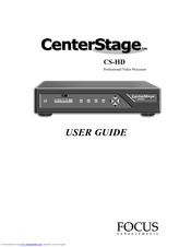 Focus CenterStage CS-HD User Manual
