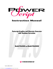 Videonics PowerScript PS4000SC Instruction Manual