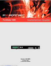 Fortinet FortiBridge 1000 Installation Manual