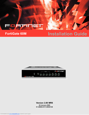 Fortinet FortiGate FortiGate-60M Installation Manual